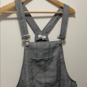 Overall short Plaid dress